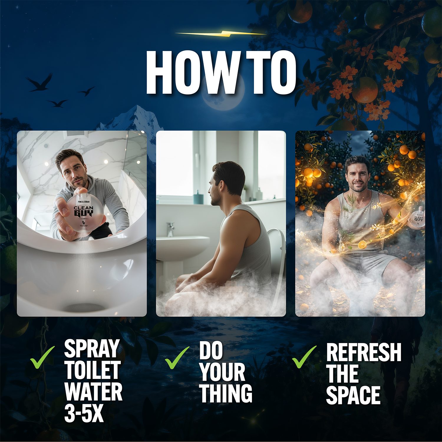 Toilet Spray 2 Pack - CITRUS & SANDALWOOD