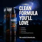 Clean Guy linen and room spray with packaging on a dark background