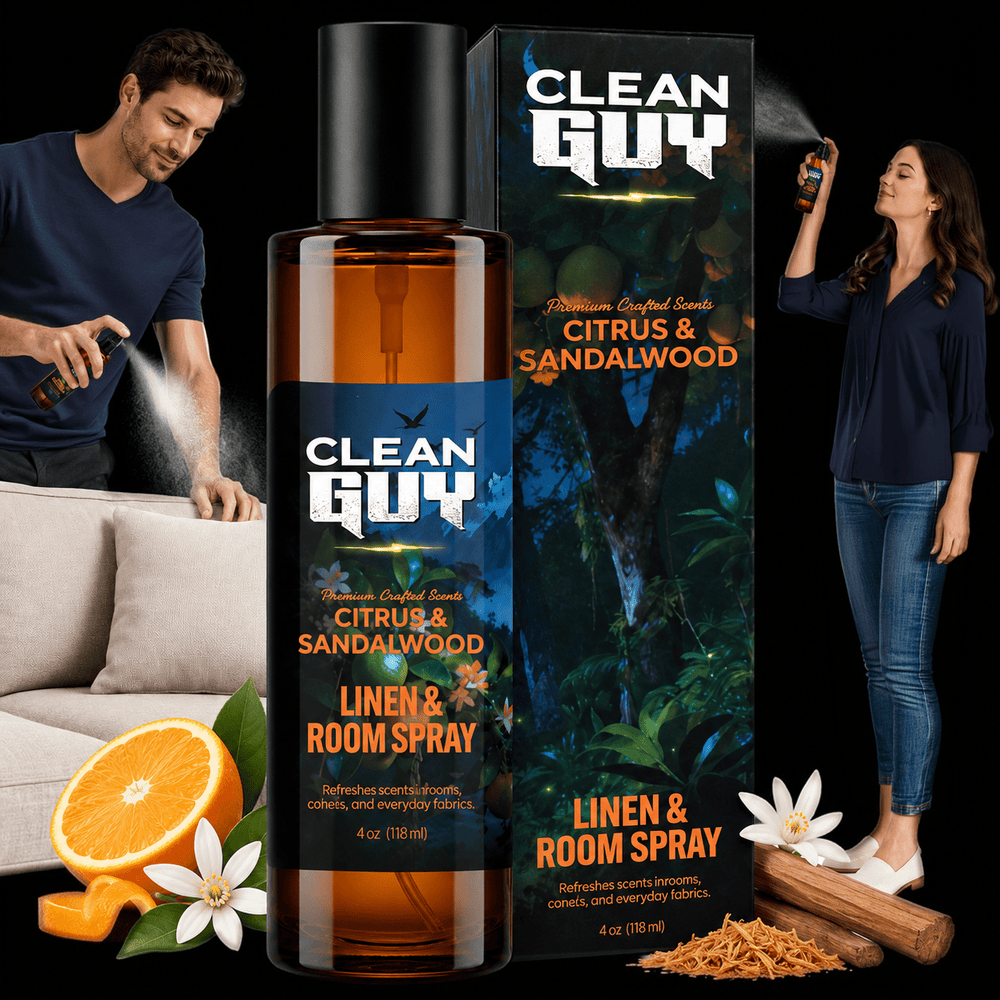 Linen & Room Spray 4oz - CITRUS & SANDALWOOD - Clean Guy