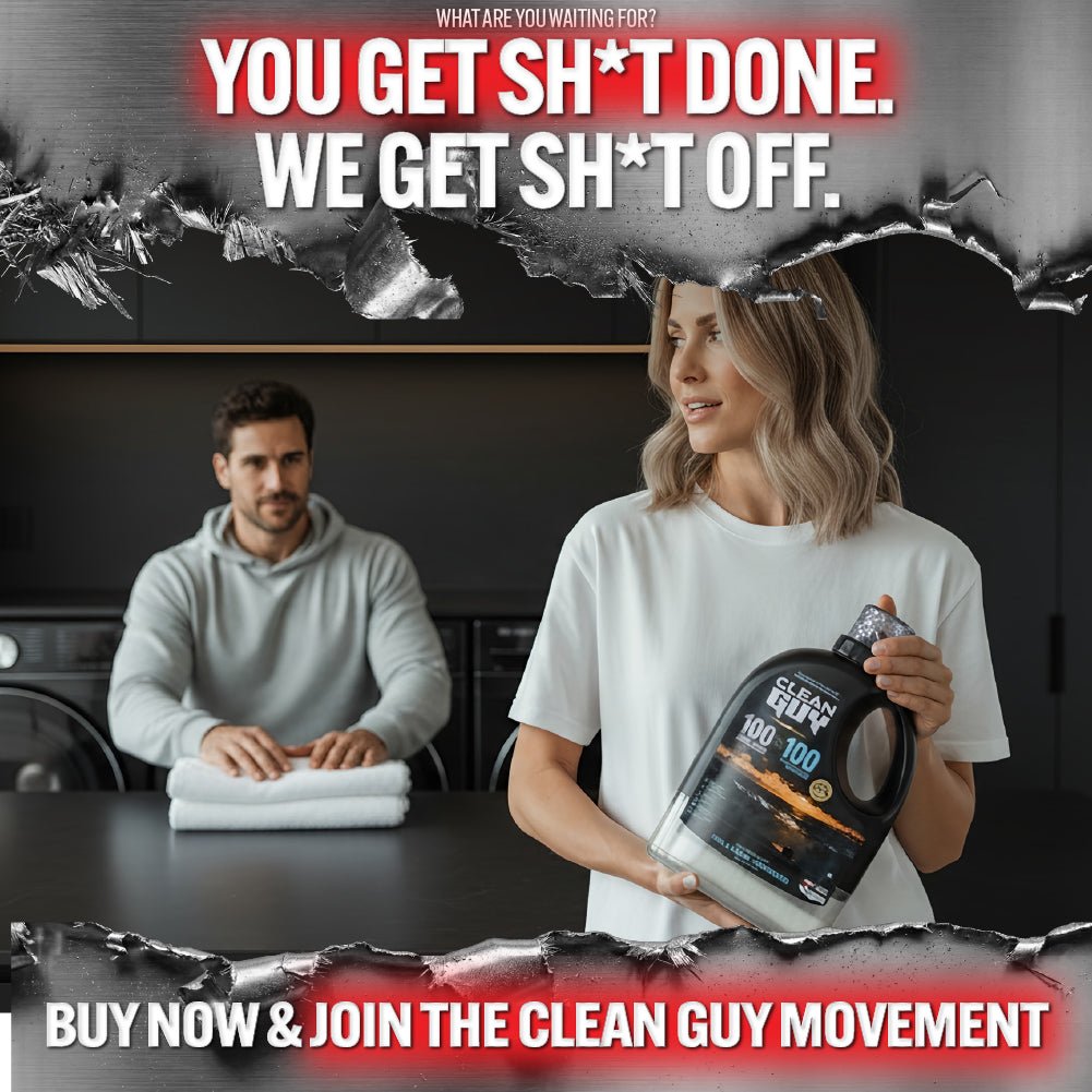 Performance Premium Laundry Detergent + Built-In Dryer Sheets (100 Loads) - FREE & CLEAR. - Clean Guy