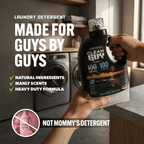 Heavy Duty Premium Laundry Detergent + Built-In Dryer Sheets (100 Loads) - FREE & CLEAR - Clean Guy