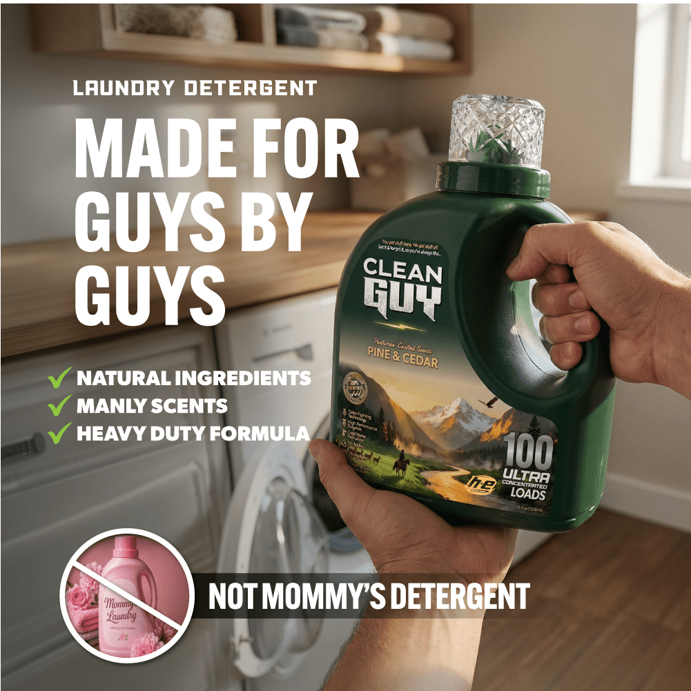 Heavy Duty Premium Laundry Detergent (100 Loads) - PINE & CEDAR - Clean Guy