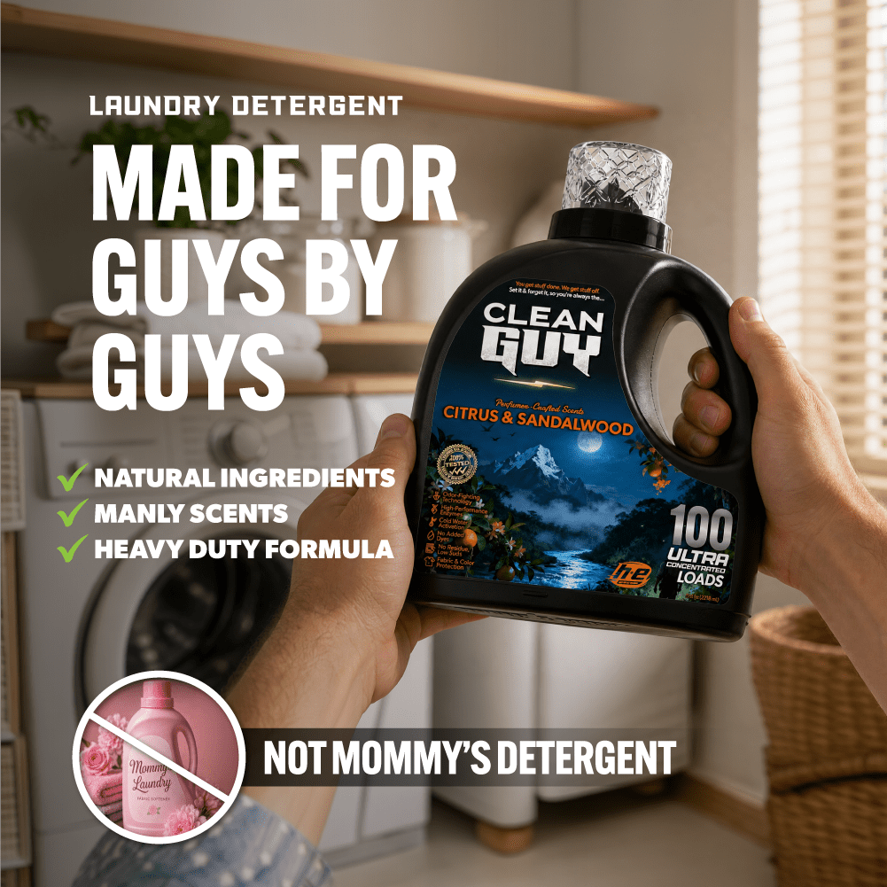 Heavy Duty Premium Laundry Detergent (100 Loads) - CITRUS & SANDALWOOD - Clean Guy