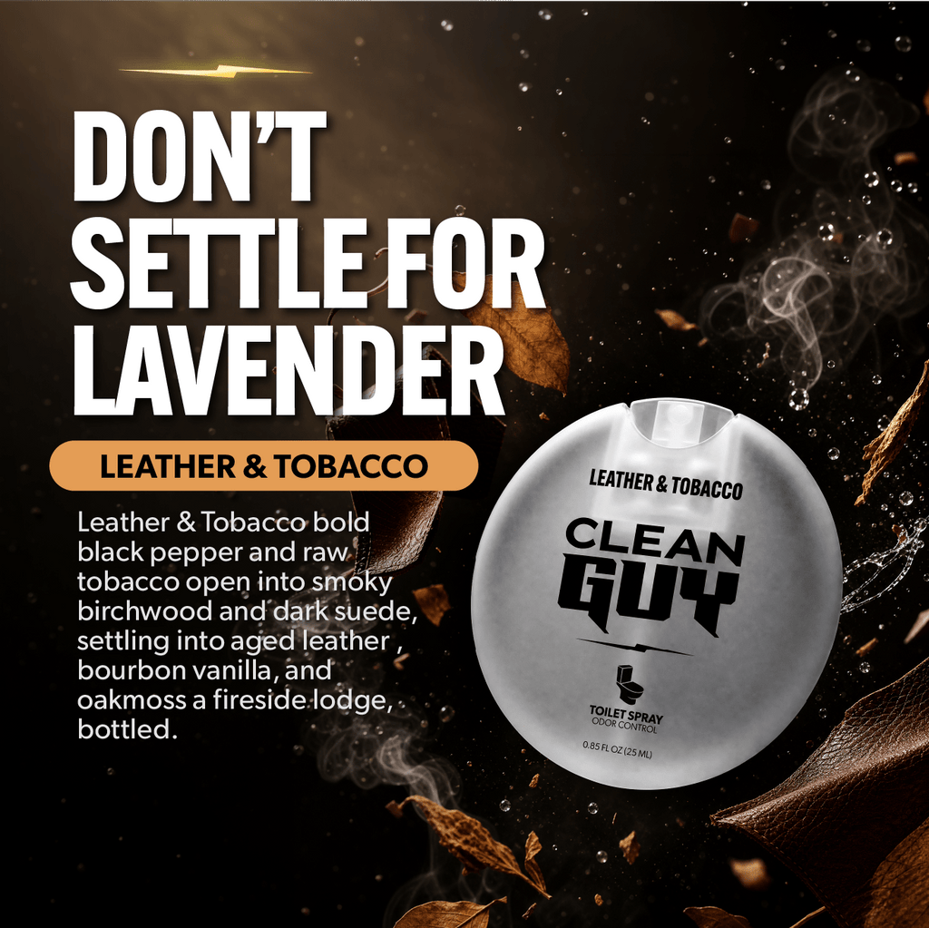 Toilet Spray 2 Pack - LEATHER & TOBACCO - Clean Guy
