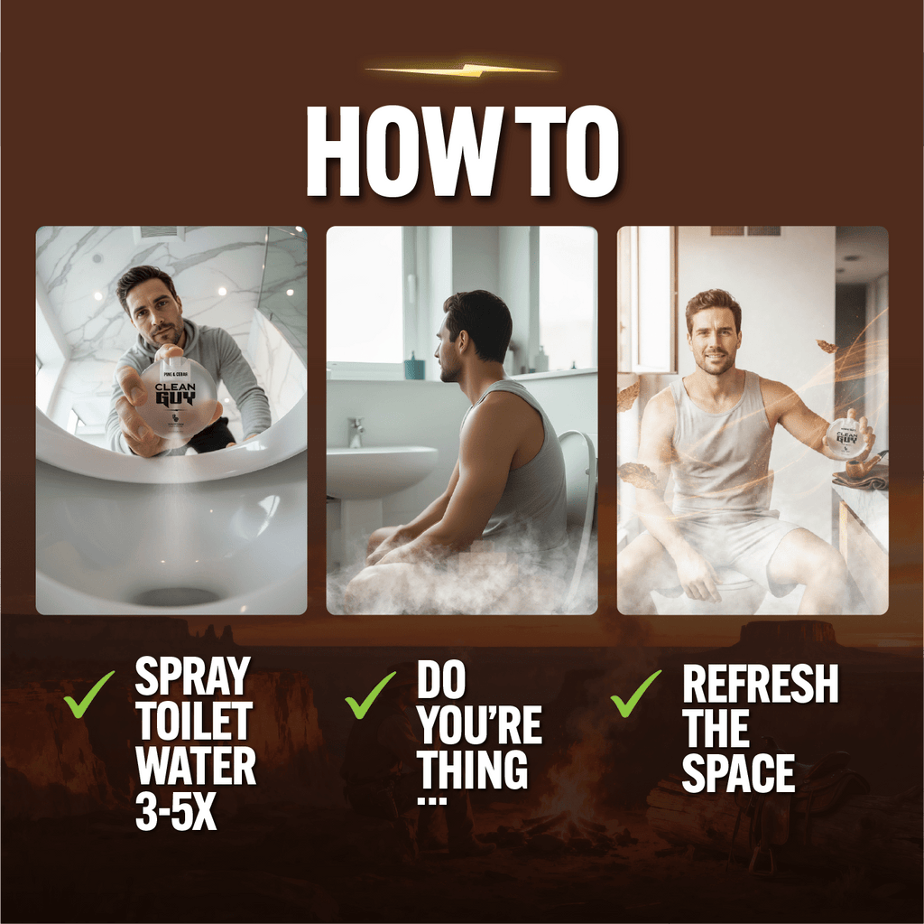 Toilet Spray 2 Pack - LEATHER & TOBACCO - Clean Guy