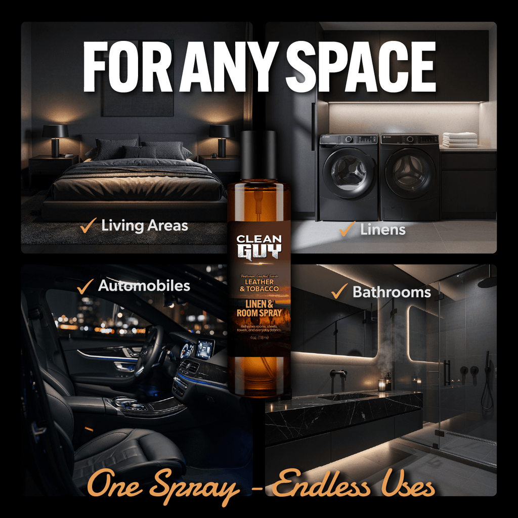 Linen & Room Spray 4oz - LEATHER & TOBACCO - Clean Guy
