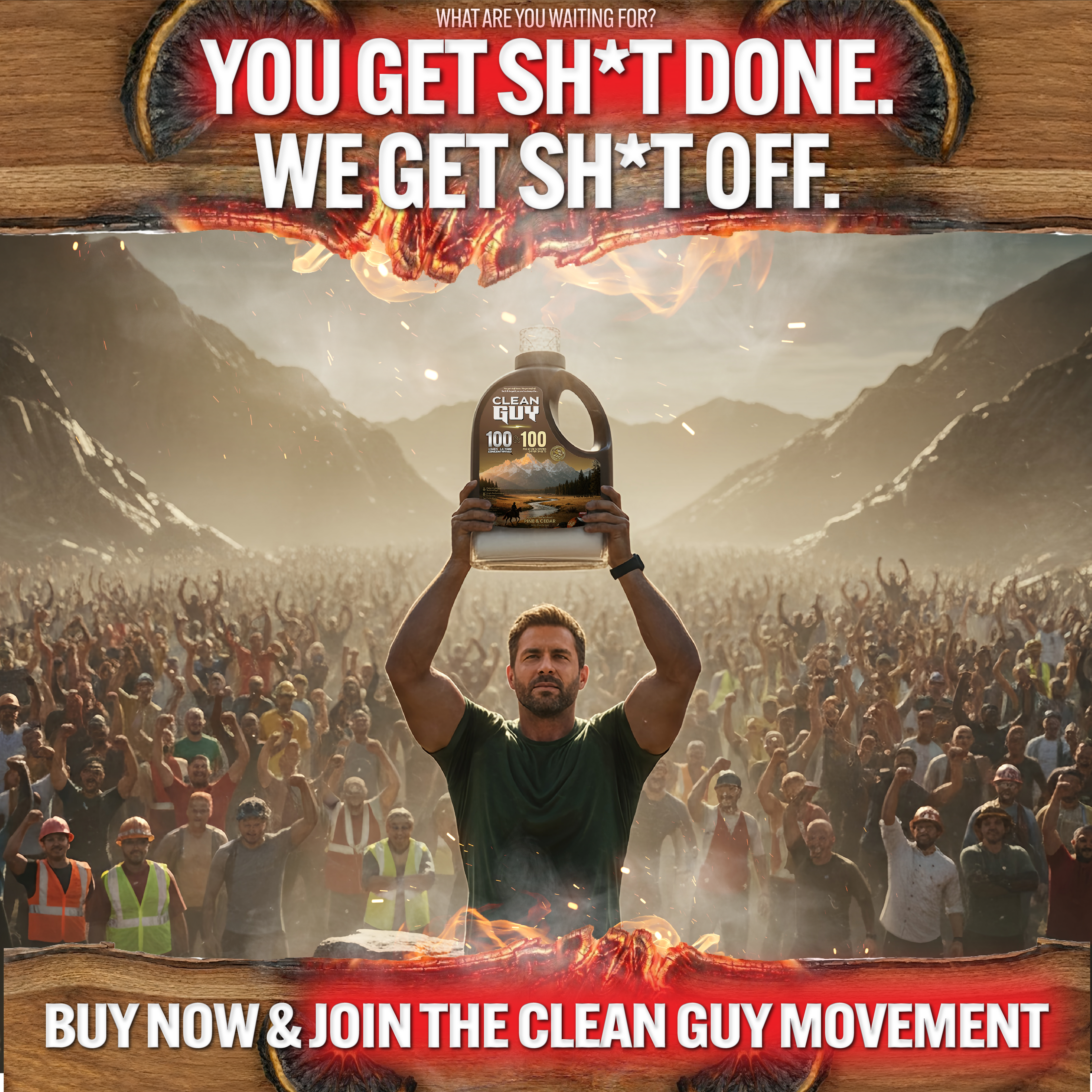 Heavy Duty Premium Laundry Detergent + Built-In Dryer Sheets (100 Loads) - CITRUS & SANDALWOOD