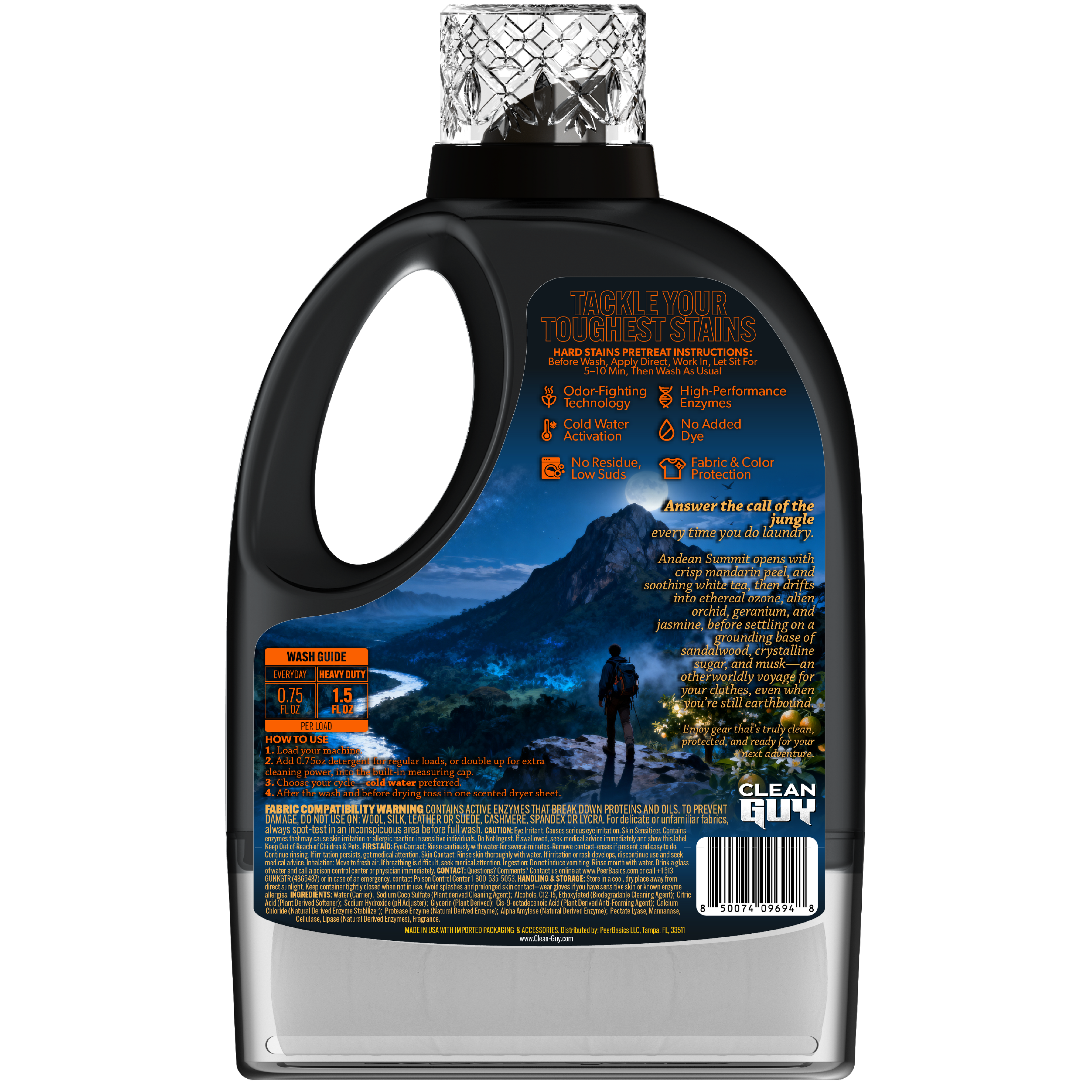 Heavy Duty Premium Laundry Detergent + Built-In Dryer Sheets (100 Loads) - CITRUS & SANDALWOOD