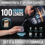 Heavy Duty Premium Laundry Detergent + Built-In Dryer Sheets (100 Loads) - FREE & CLEAR