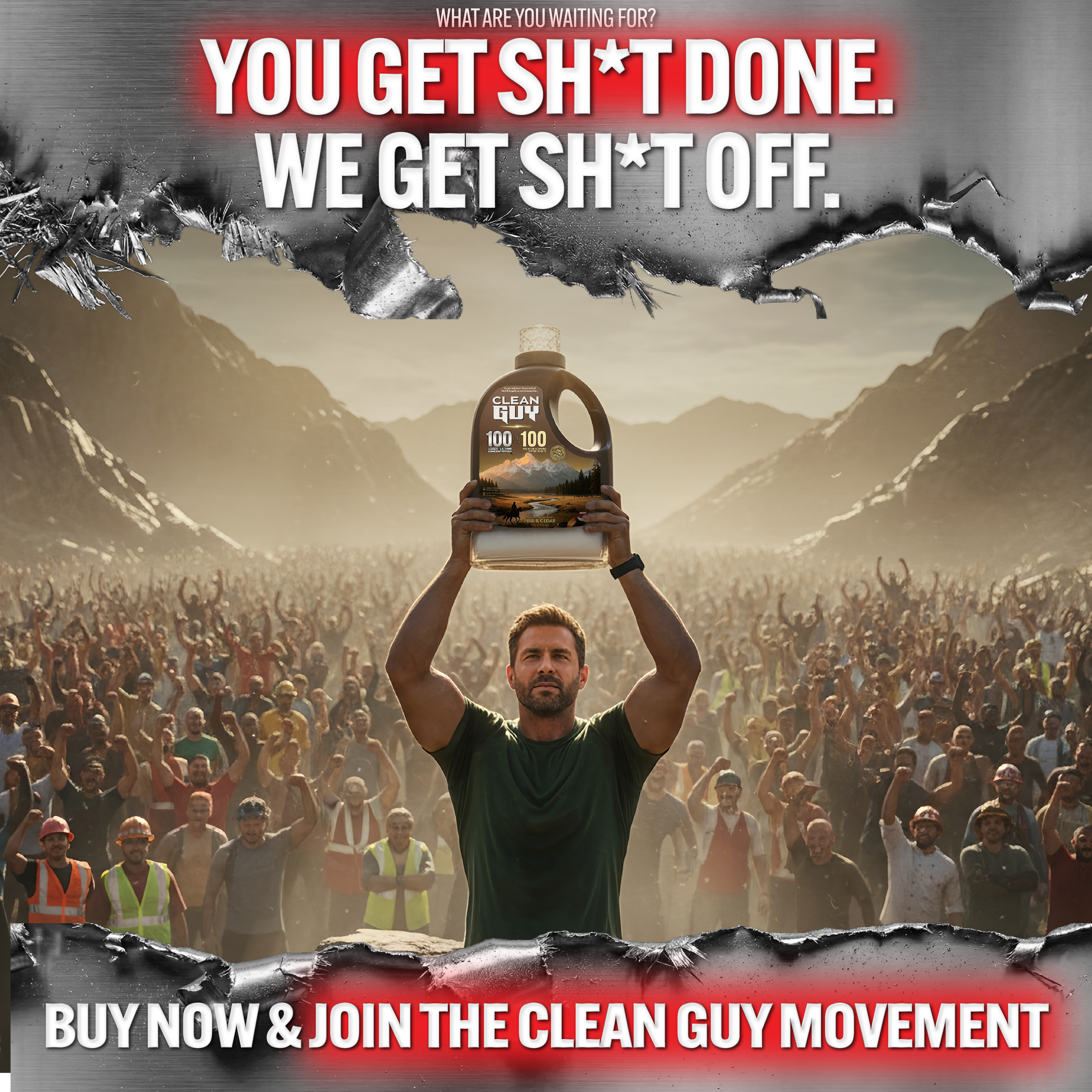 Heavy Duty Premium Laundry Detergent + Built-In Dryer Sheets (100 Loads) - FREE & CLEAR