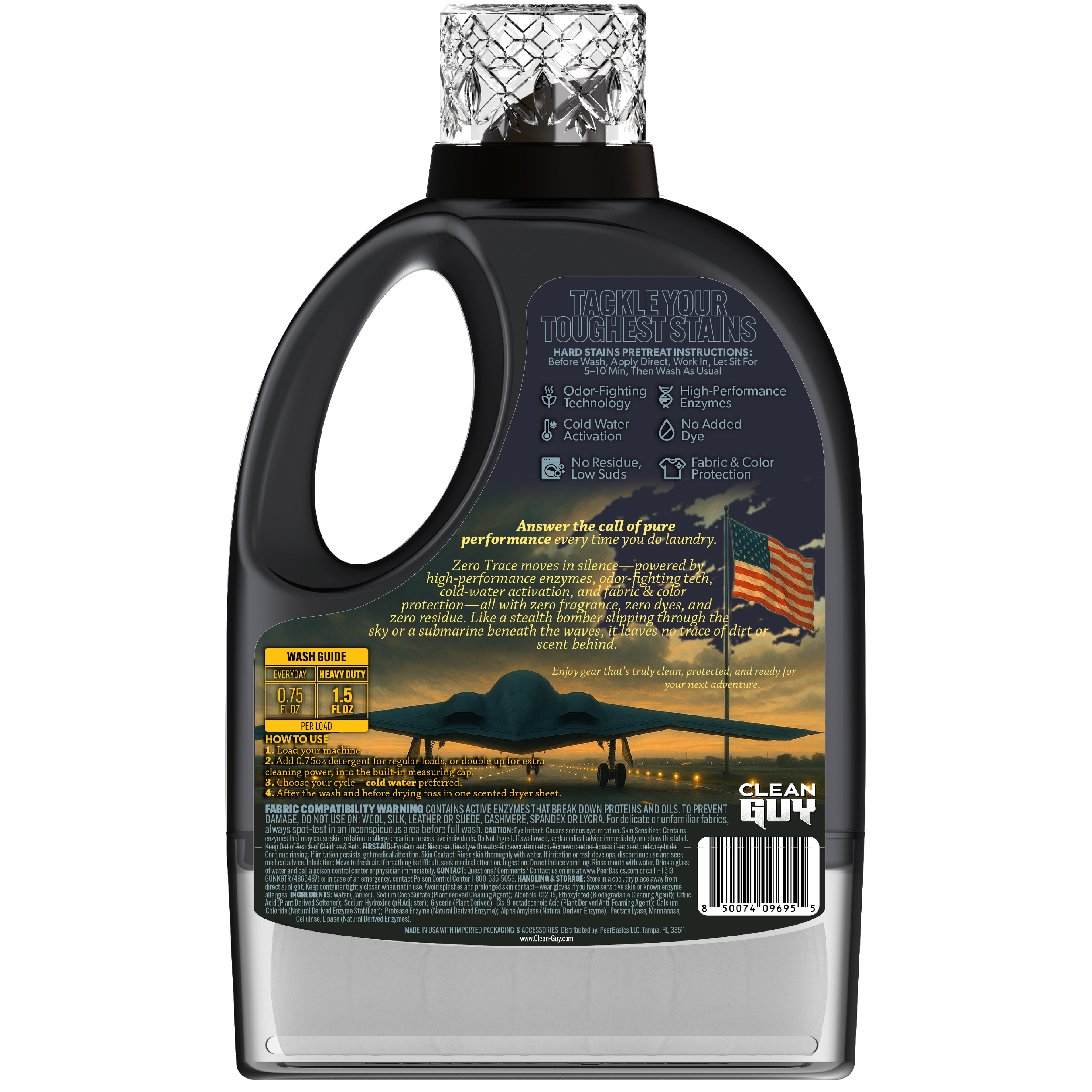 Heavy Duty Premium Laundry Detergent + Built-In Dryer Sheets (100 Loads) - FREE & CLEAR