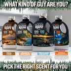 Heavy Duty Premium Laundry Detergent + Built-In Dryer Sheets (100 Loads) - PINE & CEDAR