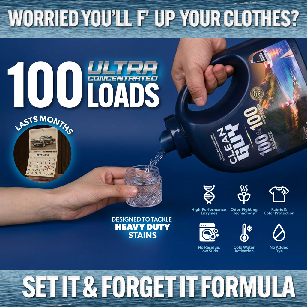 Heavy Duty Premium Laundry Detergent + Built-In Dryer Sheets (100 Loads) - SEA SALT & DRIFTWOOD