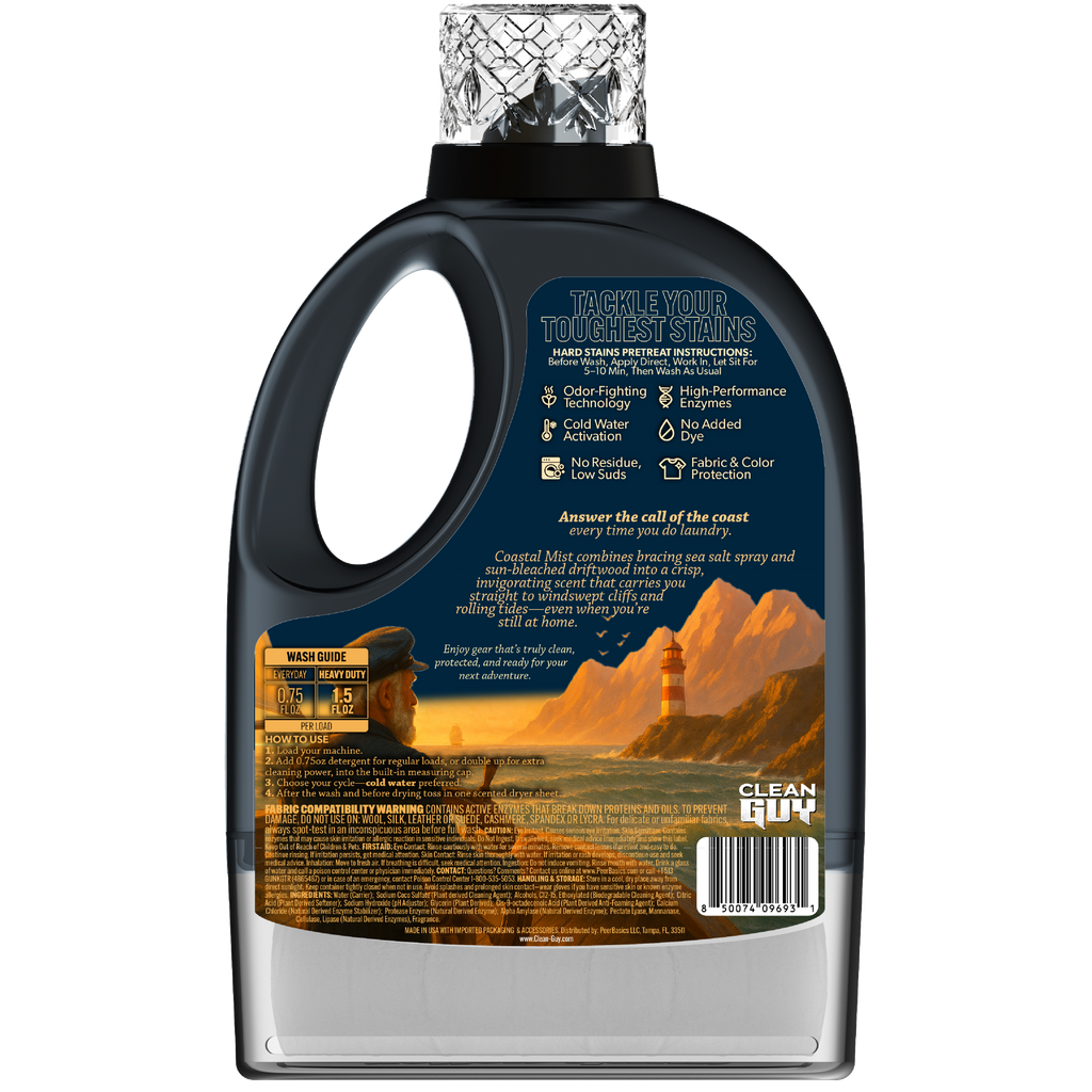 Heavy Duty Premium Laundry Detergent + Built-In Dryer Sheets (100 Loads) - SEA SALT & DRIFTWOOD