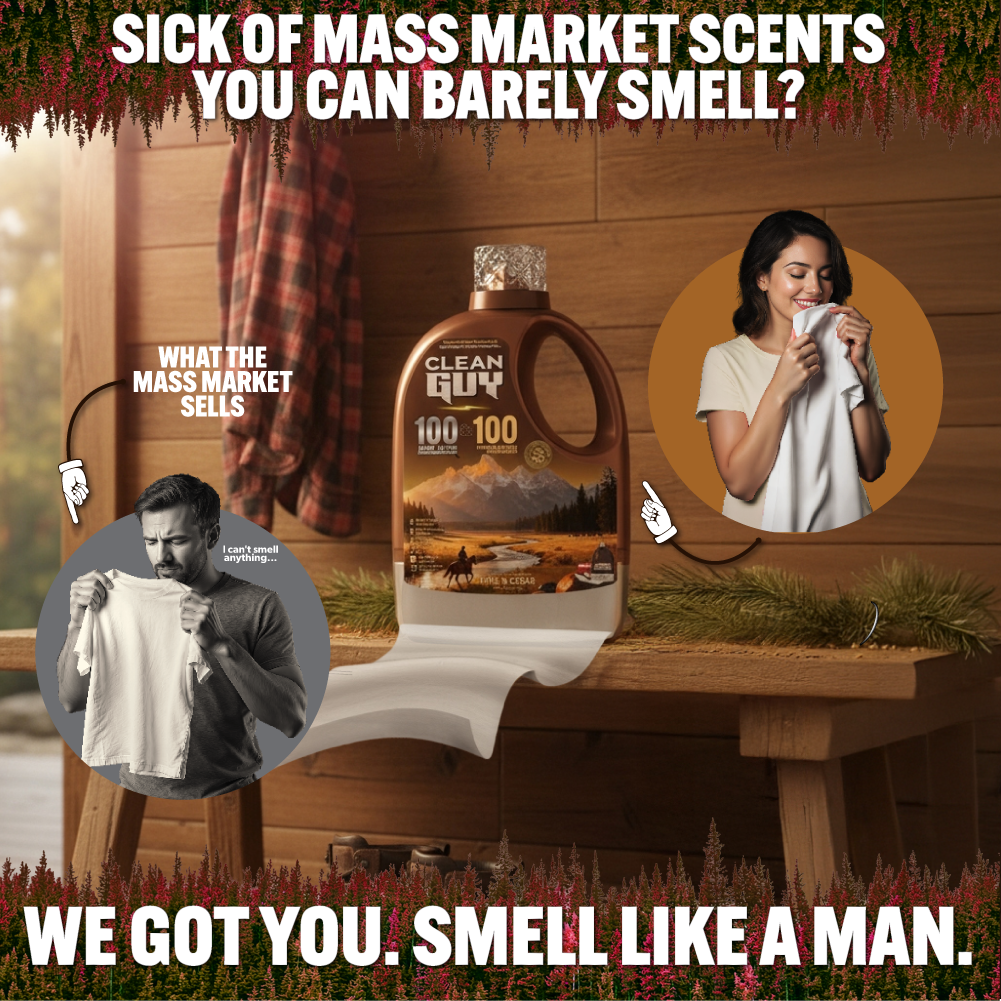 Heavy Duty Premium Laundry Detergent + Built-In Dryer Sheets (100 Loads) - PINE & CEDAR