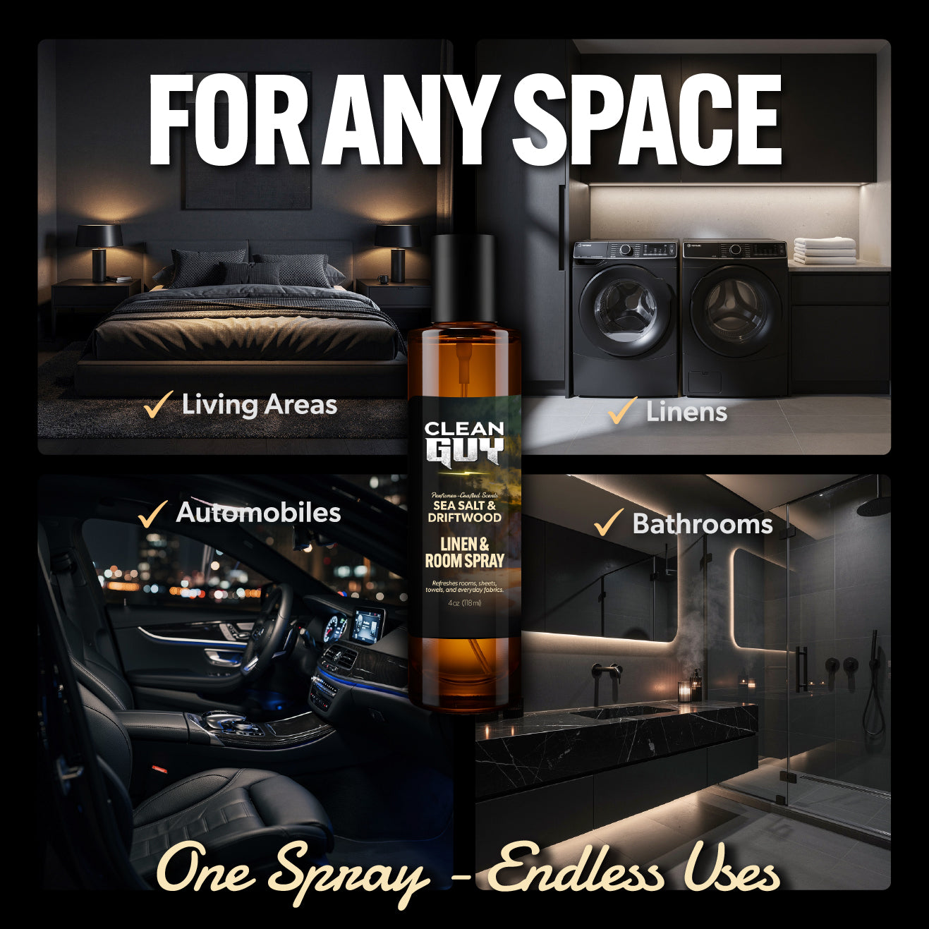 Linen & Room Spray 4oz - SEA SALT & DRIFTWOOD
