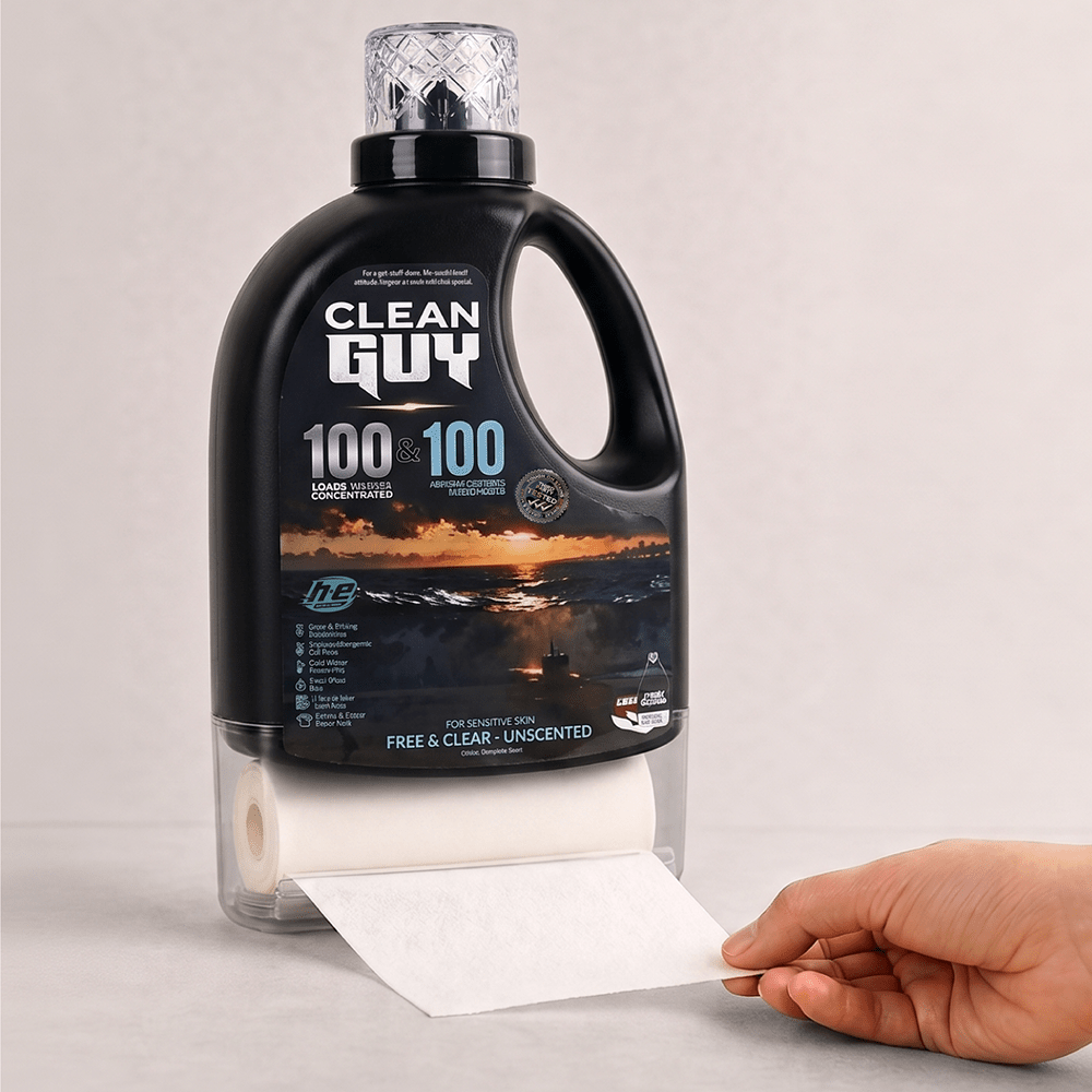 Detergent + Dryer Sheets - Clean Guy