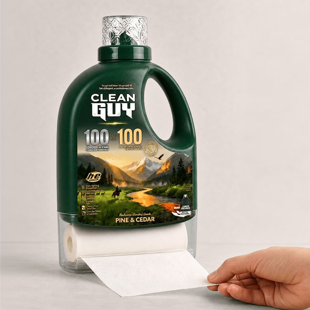 Detergent + Dryer Sheets - Clean Guy