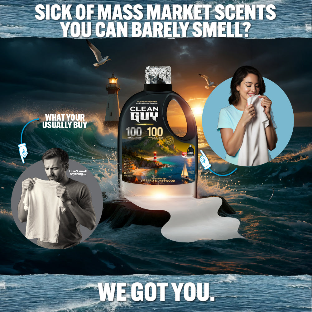 Performance Premium Laundry Detergent + Built-In Dryer Sheets (100 Loads) - SEA SALT & DRIFTWOOD.