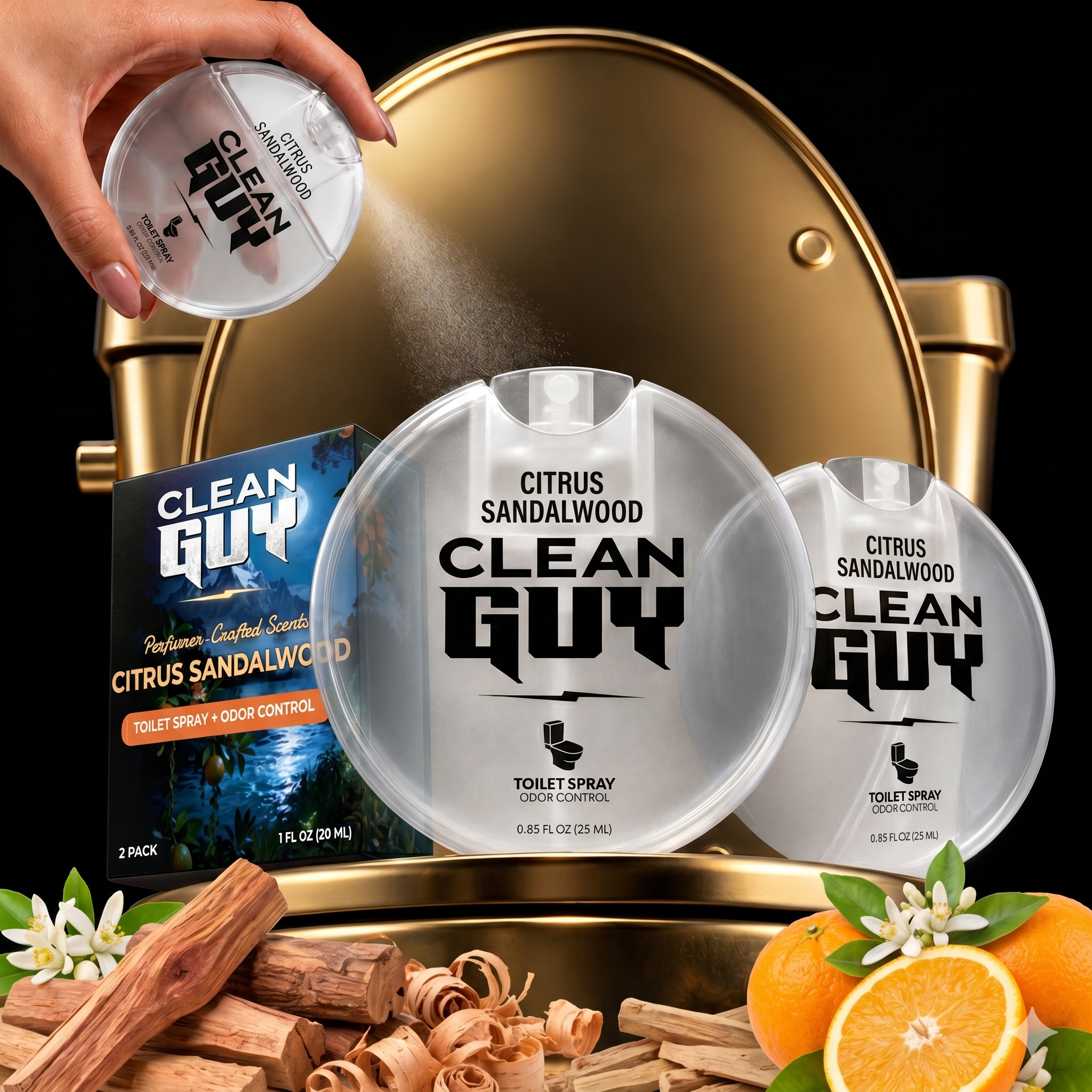 Toilet Spray 2 Pack - CITRUS & SANDALWOOD